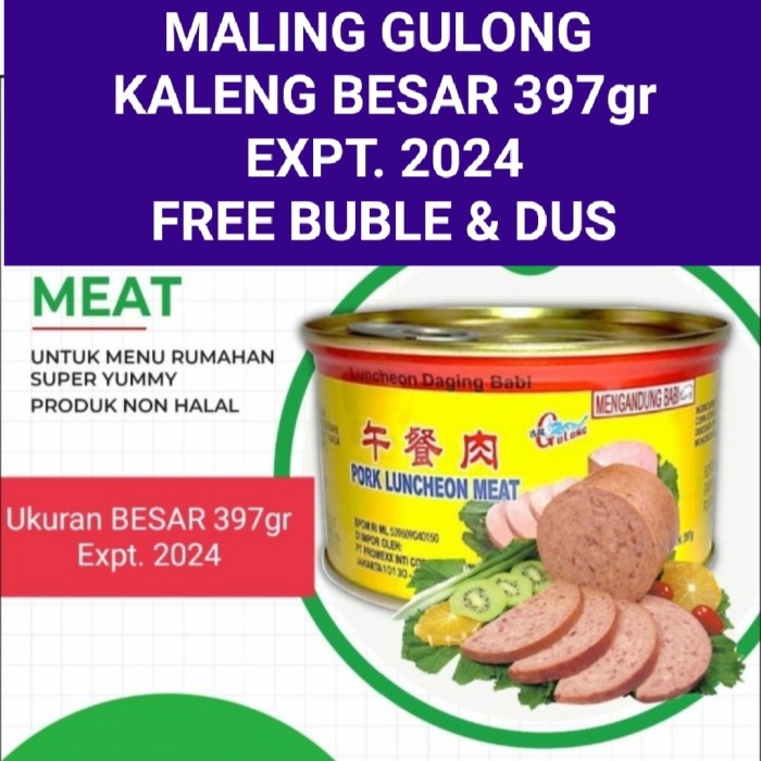 

READY MaLing Kaleng FYF 397gr/ Canned Pork Luncheon Meat Ham 397gr - Gulong