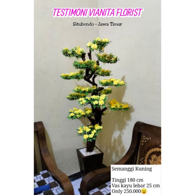 Bunga hias artificial jumbo sudut ruangan 180 cm