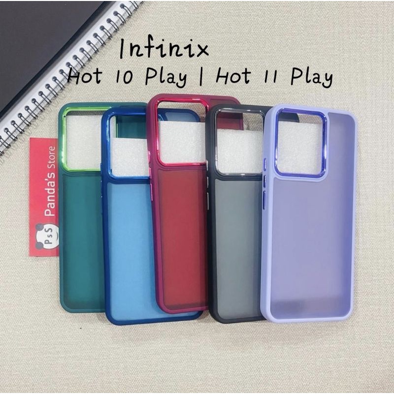 Case Infinix Hot 10 Play | Hot 11 Play Metal Chrome Softcase Dove Premium Luxury PSS