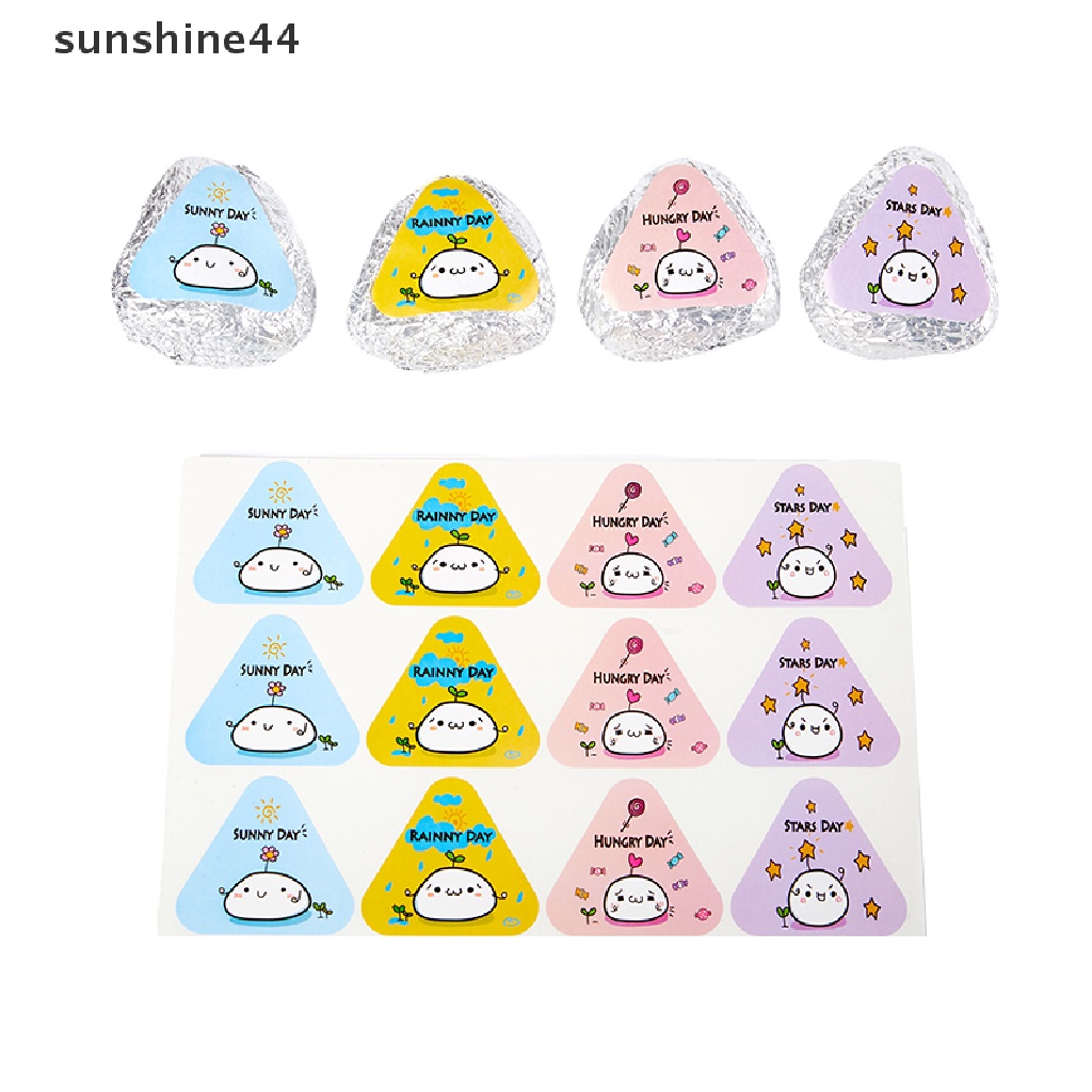 Sunshine 100Pcs Stiker Segel Kantong Makanan Bentuk Segitiga