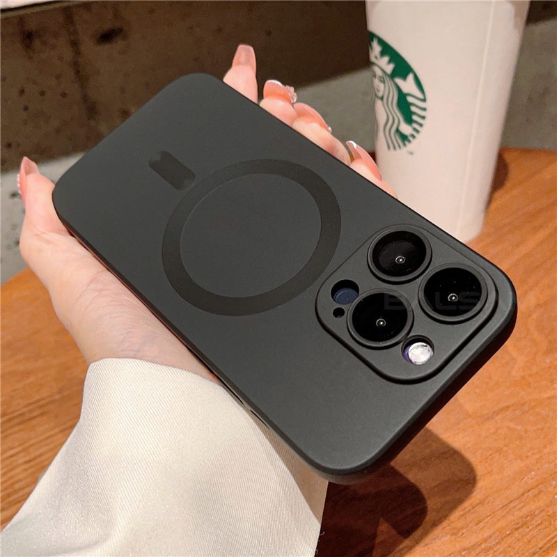 matte pelindung camera case iphone 14 pro max premium  14 plus casing iphone 14 13 12 pro max Magnetik ring Silikon shockproof Fully closed to protect the mobile  Soft case