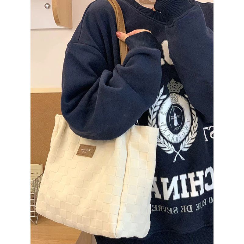 Sera high-end class commuter bag female 2022 new college student single-shoulder portable canvas bag large-capacity tote bag