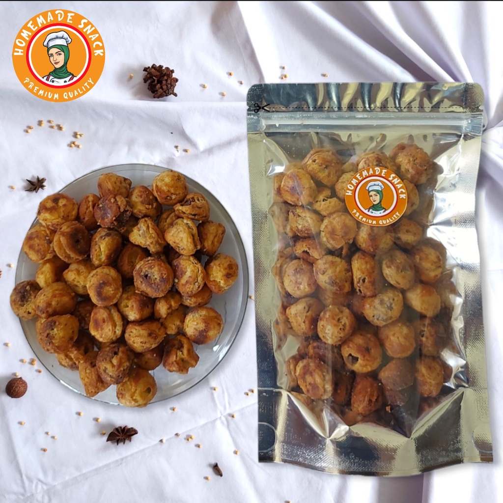 

Homemade Snack - Kue Sus Kering Isi Coklat Homemade Biskuit Soes Mini Rasa Coklat Snack Halal Kualitas Premium