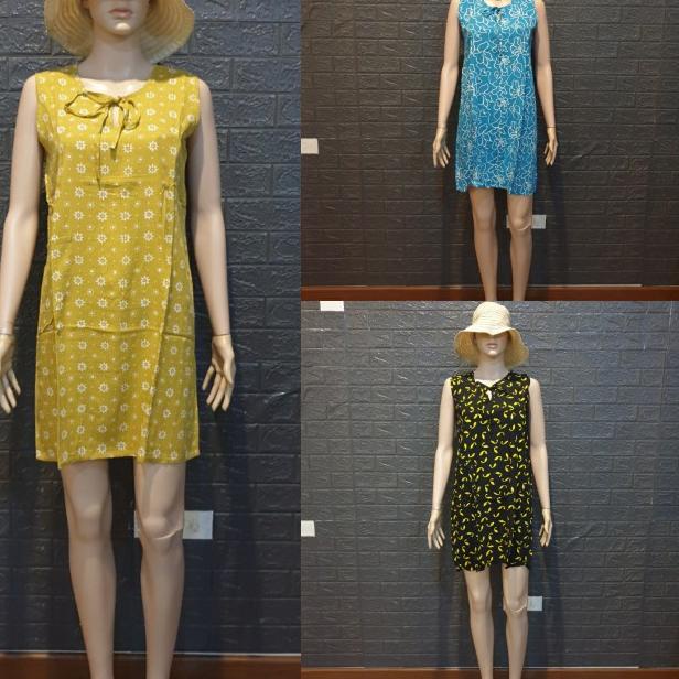 Daster batik mini Tanpa lengan