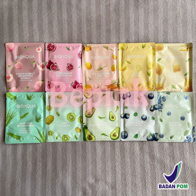 BIOAQUA SHEET MASK ESSENCCE FRUIITS- VEGETTABLES (BEPINK OFFICIAL)