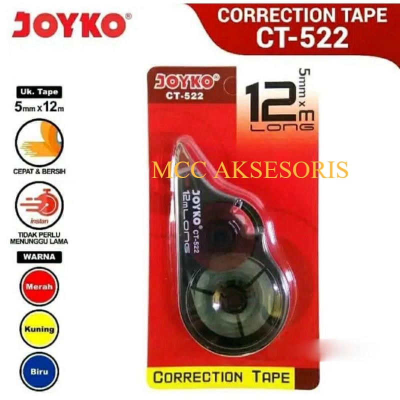 TIPE EX KERTAS / TIP EX / TIPX / CORRECTION TAPE CT-522 JOYKO