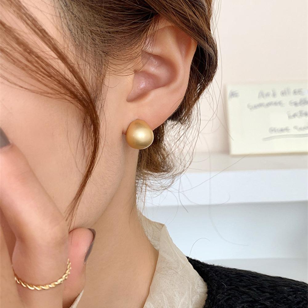 Needway  Gadis Anting Temperamen Sederhana Frosting Musim Gugur Fashion Perhiasan Fashion Unik