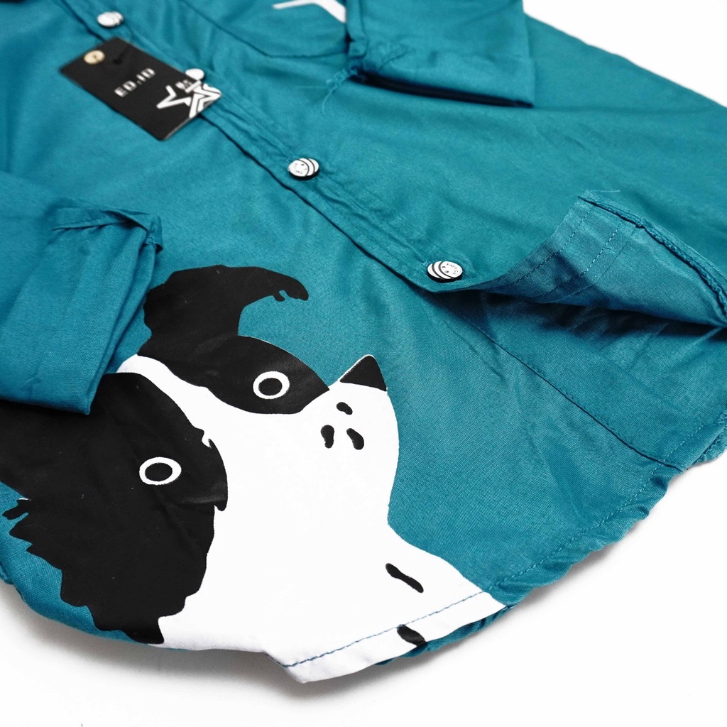 Mokokomo kemeja anak laki-laki Bolto Atasan anak Lengan panjang Fashion Anak Terbaru