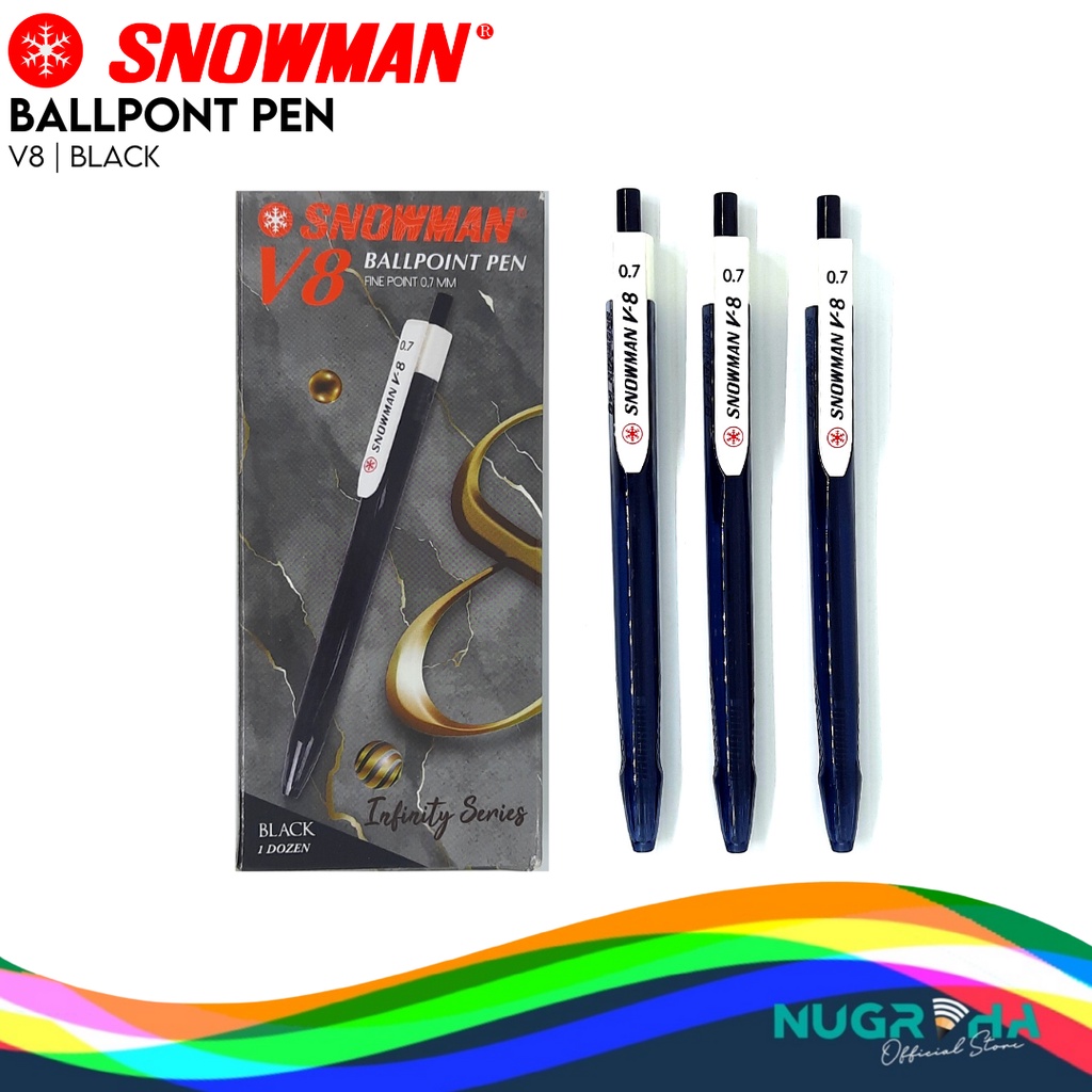 

Pulpen / Ballpoint / Pen / Bolpen Fine Point Snowman V-8