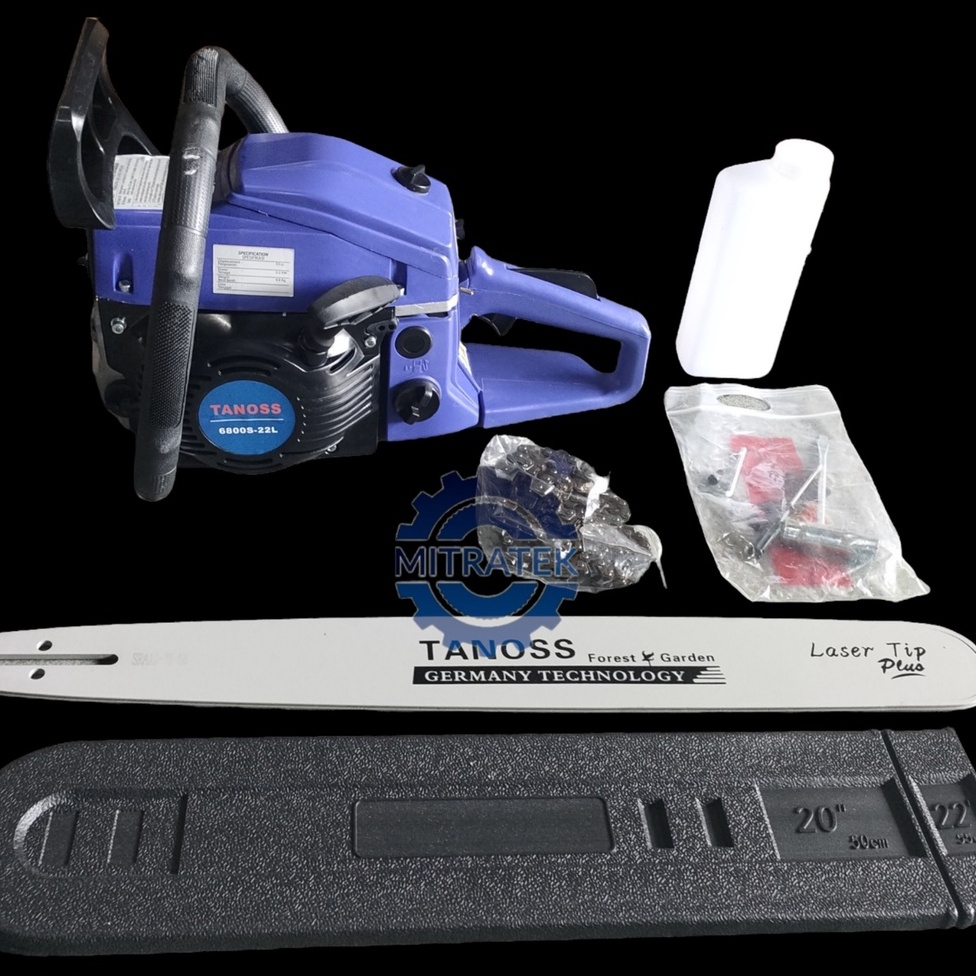 Mesin Chainsaw Tanoss Lasertip Bar  22" in - Gergaji Mesin Tanoss 6800s
