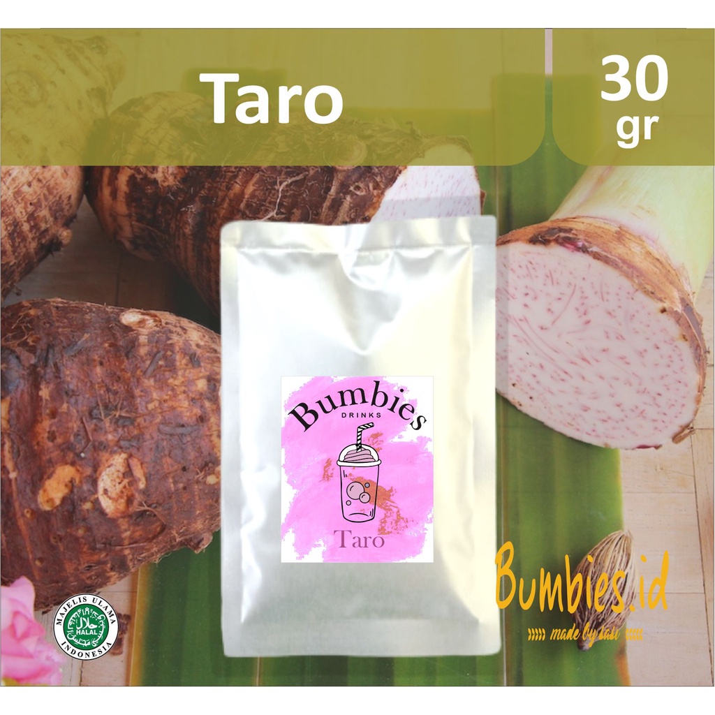 Bubuk Minuman Rasa Taro  30gr | Powder Drink Sraubery | Serbuk Minuman | Bubuk Minuman Aneka Rasa