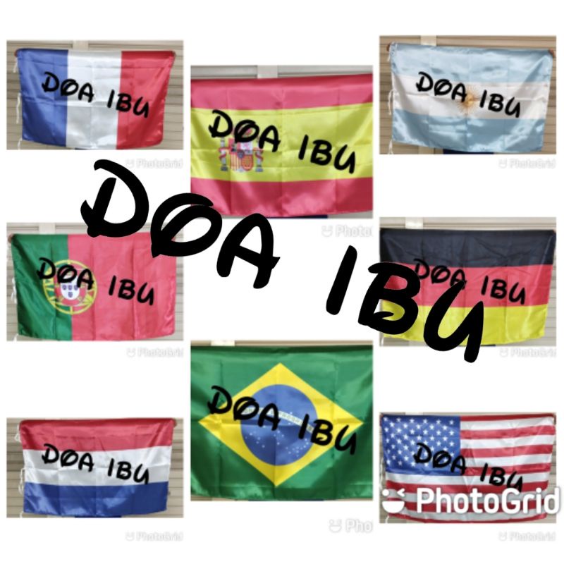 

best seller bendera negara dunia bahan satin di print 60x90