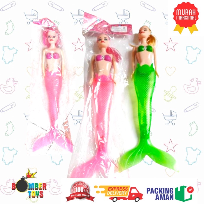 MAINAN ANAK BONEKA BERBIEE MERMAID PUTRI DUYUNG 6688-1 TERMURAH