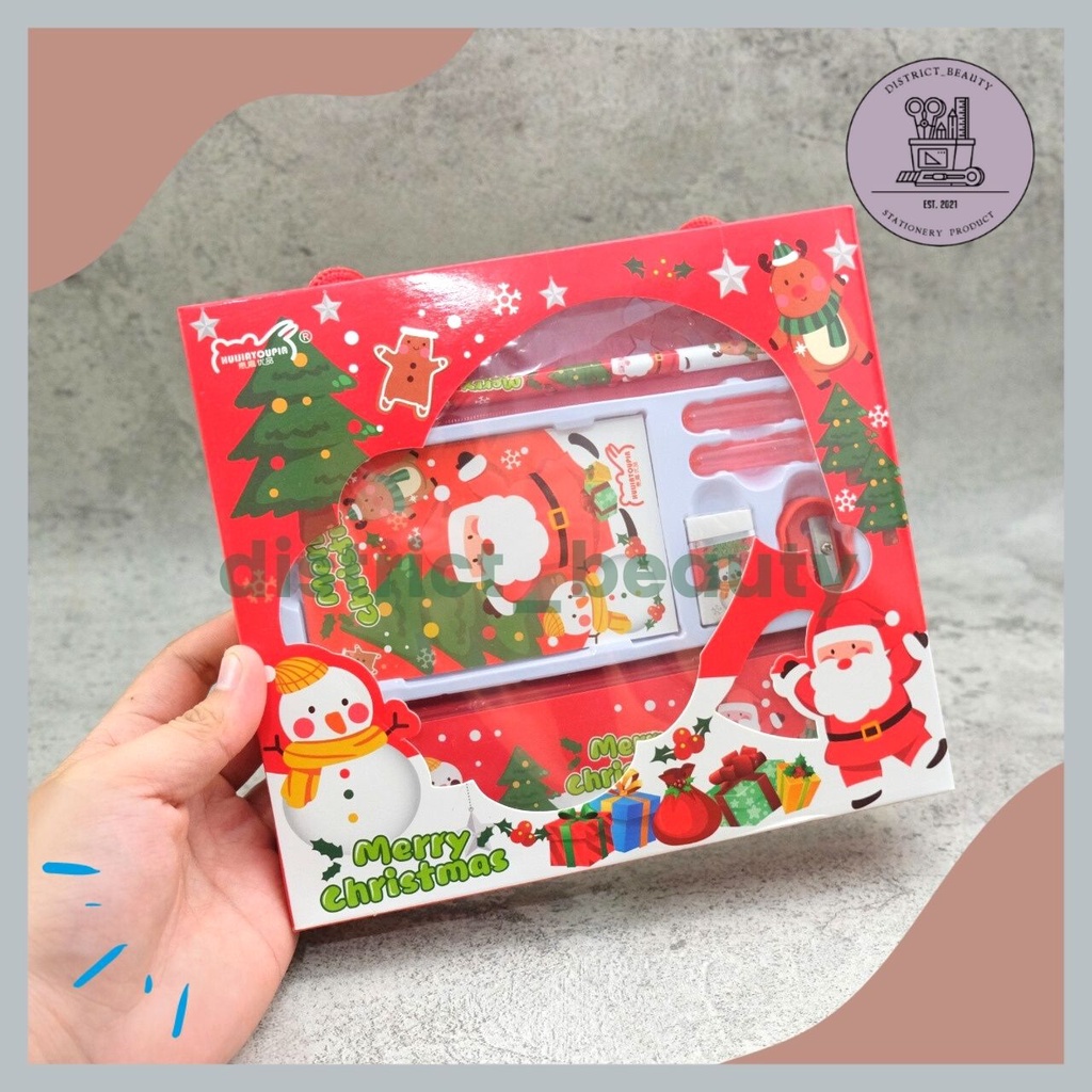 

PAKET NATAL 6 IN 1 BERTALI SET ALAT TULIS CHRISTMAS EDITION PERLENGKAPAN ALAT TULIS NATAL CHRISTMAS SANTA