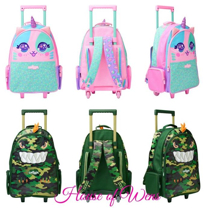 SMIGGLE BEST BUDZ TROLLEY BACKPACK WITH LIGHT UP WHEEL ORIGINAL