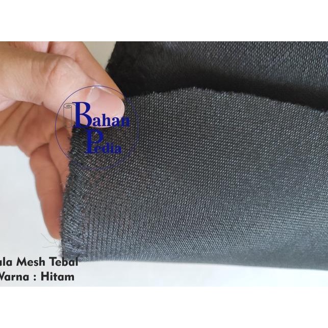 [Meter] Bahan Kain Jala Mesh Double Jaring Busa 100 x 150 cm - Hitam