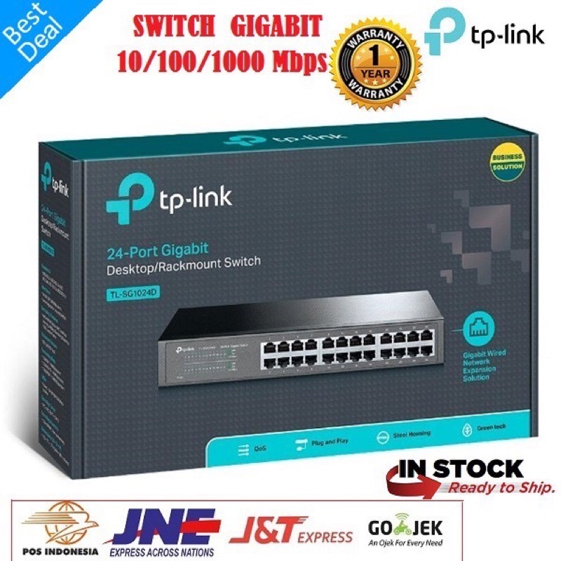 Tplink TL-SG1024 24 Port Gigabit Desktop Rackmount Switch SG1024D