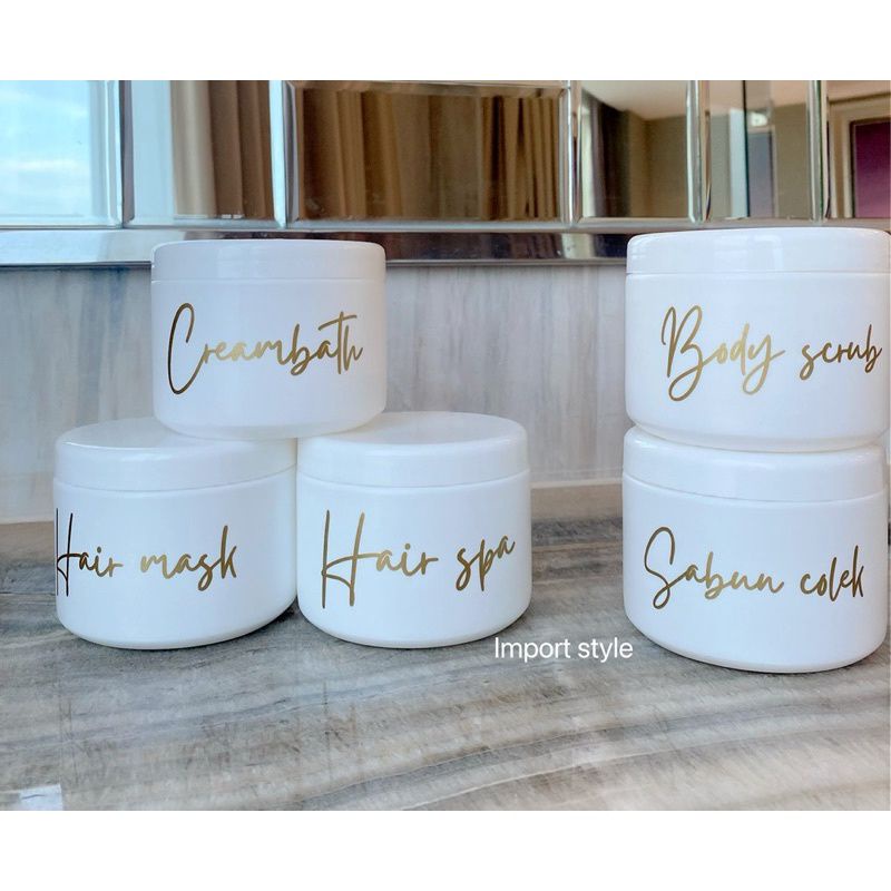 Nimira_Amira Tempat Lulur Jar 500Ml . Body Scrub Hair Mask Sabun Colek Aesthetic Refill Wadah