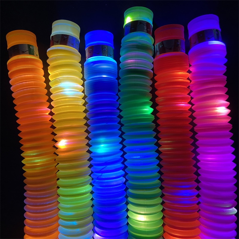 Pop Tube LED Tubes Mainan Anak Tabung Fidget Toy Stress Relief -  Mainan Anak LED