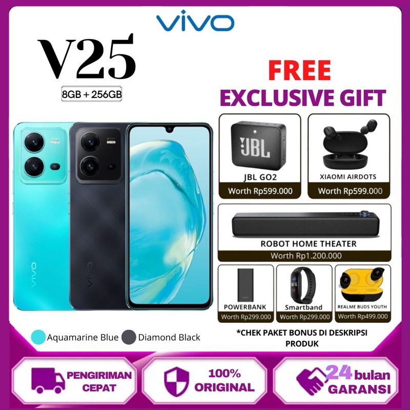 VIVO V25 5G RAM 8/256 GB Garansi Resmi 2 Tahun