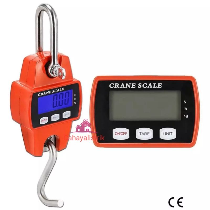 Timbangan Gantung Elektronik OCS 500 KG Besi Digital LED Orange LCD Electronic Hanging Crane Scale 500Kg GARANSI