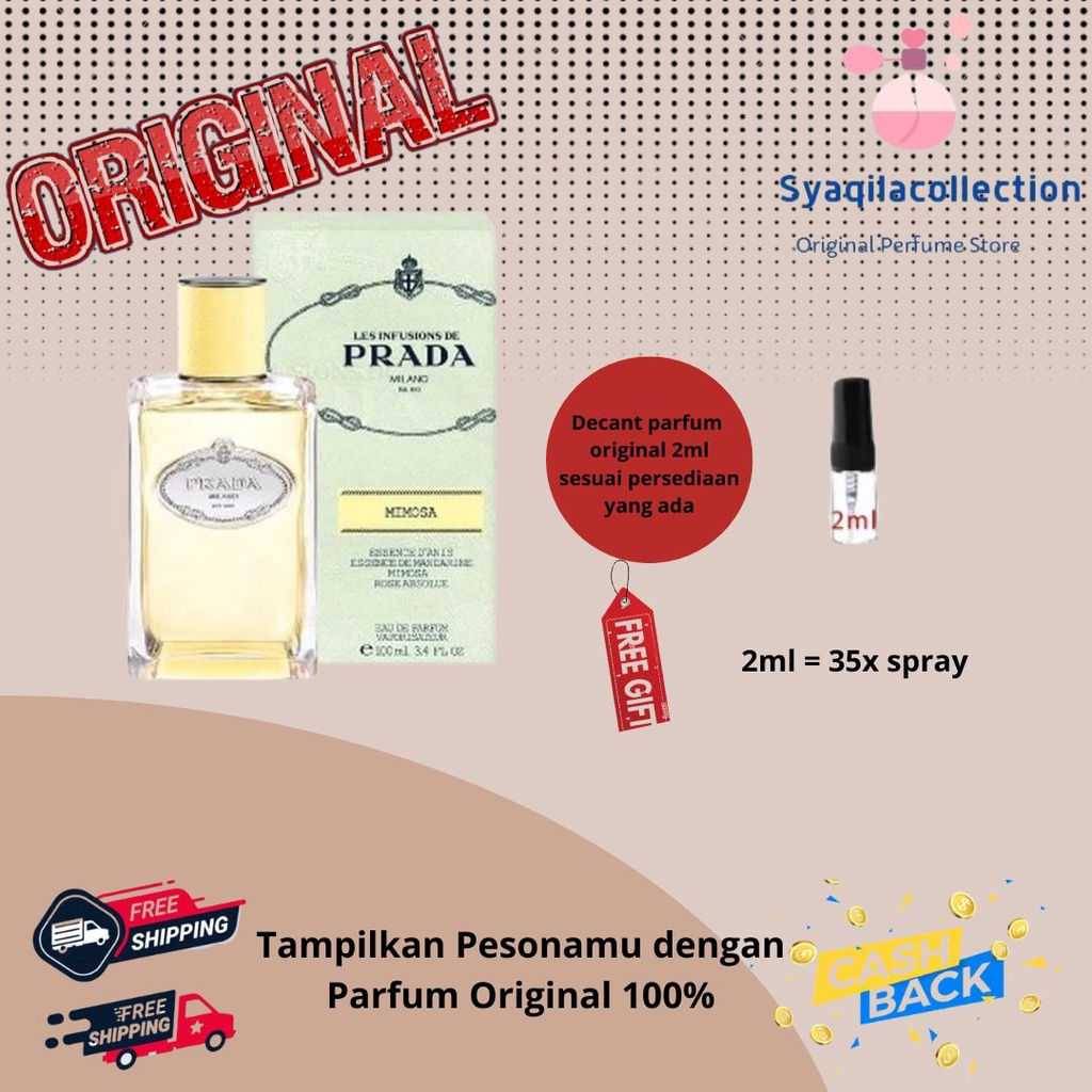 Parfum Parfume Asli Perawatan Kecantikan Original Import Branded Wanita Perempuan Cewek Prada Infusi