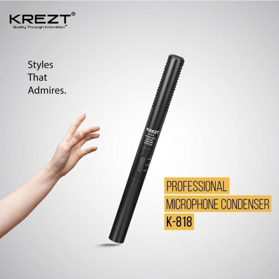 Mic Krezt Shotgun Condenser Krezt 818 Profesional Mic + Kabel