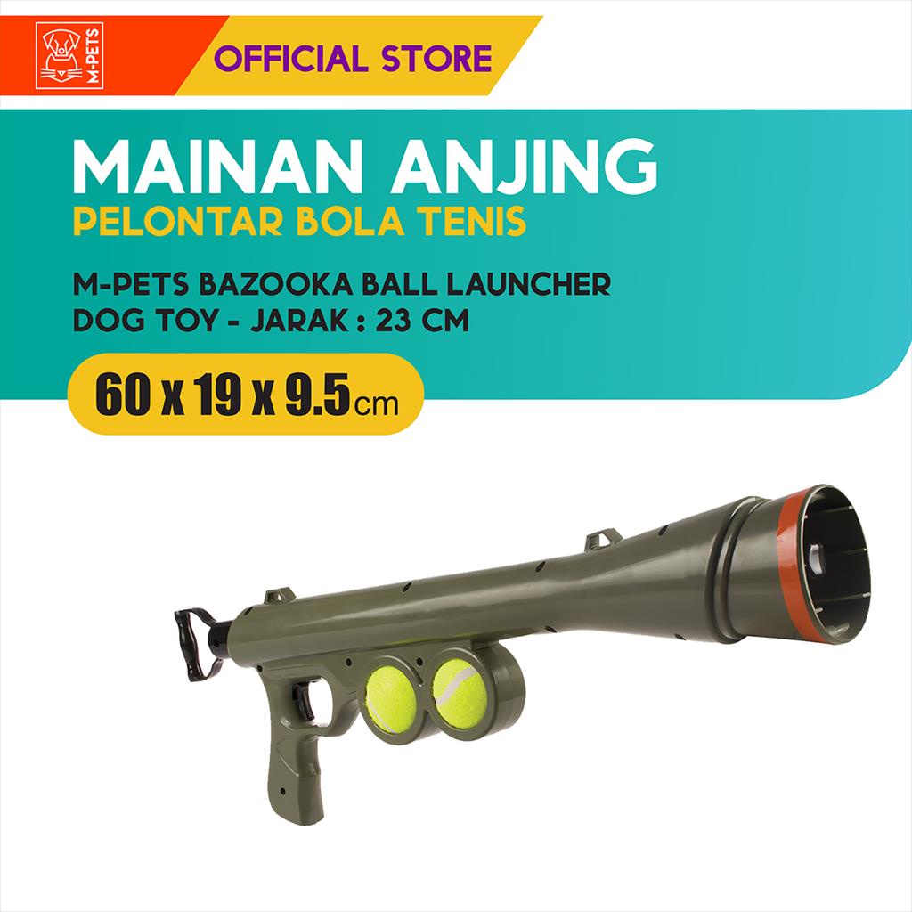 M-Pets Bazooka Ball Launcher Dog Toy / Mainan Bola Tenis Anjing