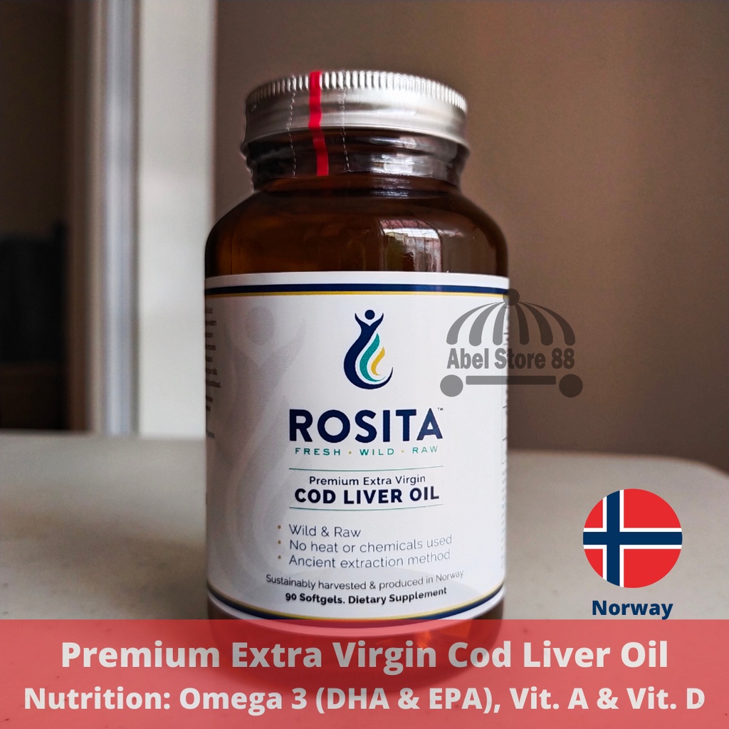Jual Rosita Premium Extra Virgin Cod Liver Oil Isi 90 SoftGel Minyak