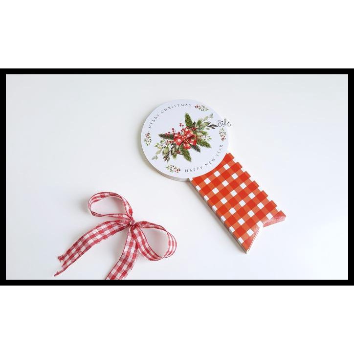 

(Sc022) Stiker Natal Christmas Wreath Untuk Toples 500Gr (Uk 8X15Cm)