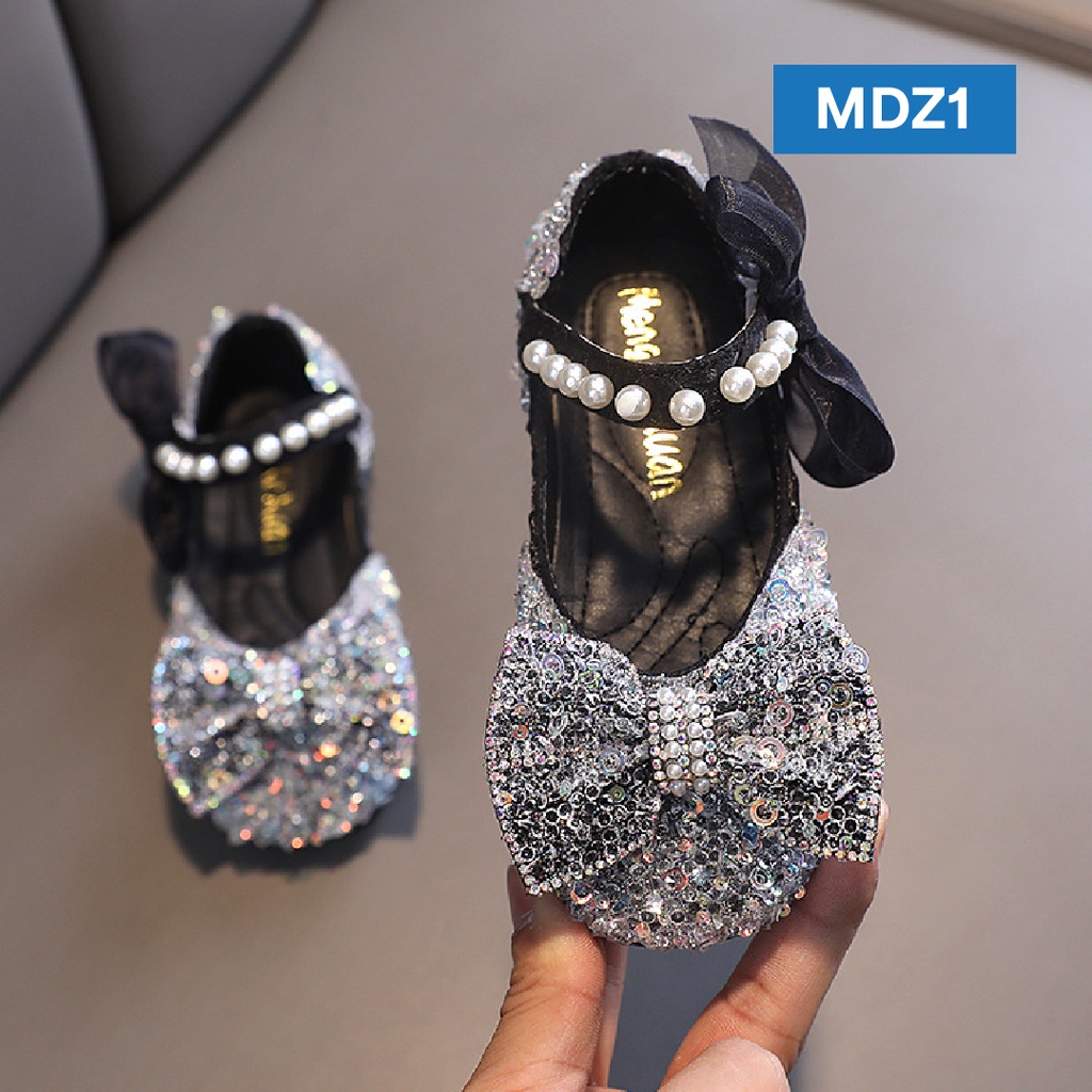 LAPAGO - Sepatu Loafers Anak Perempuan Pesta Elegant Crystal Usia 1 - 5 Tahun Type MDZ