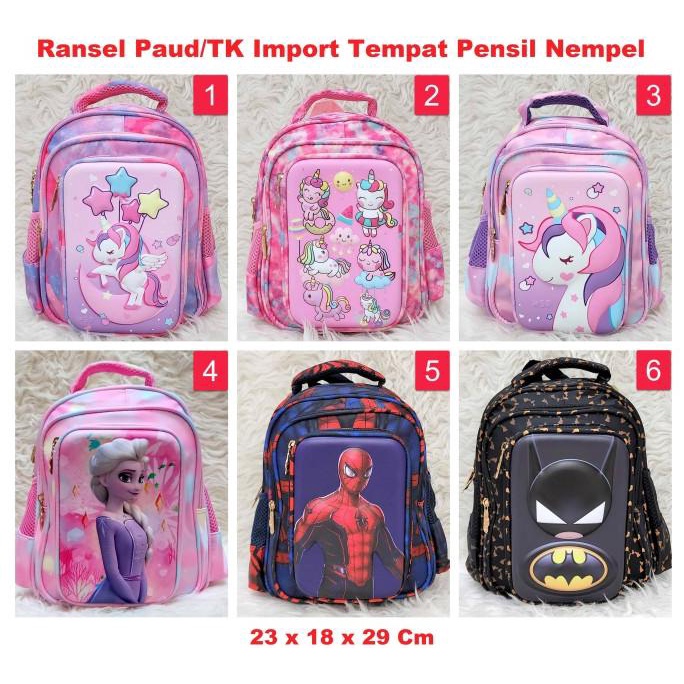 

Ransel Paud TK Import Tempat Pensil Nempel