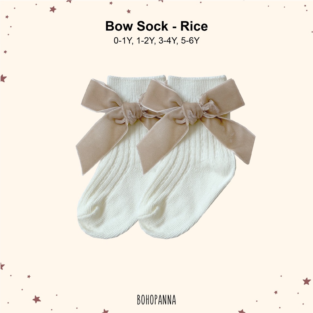 Bohopanna Bow Sock - Kaos Kaki Anak Perempuan 1-6 tahun