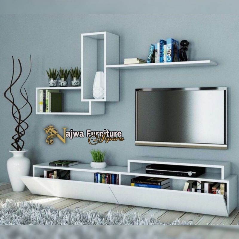 SET CABINET TV RAK TV BUFET HIAS MEJA MODERN MINIMALIS RAK GANTUNG MEWAH BEST QUALITY