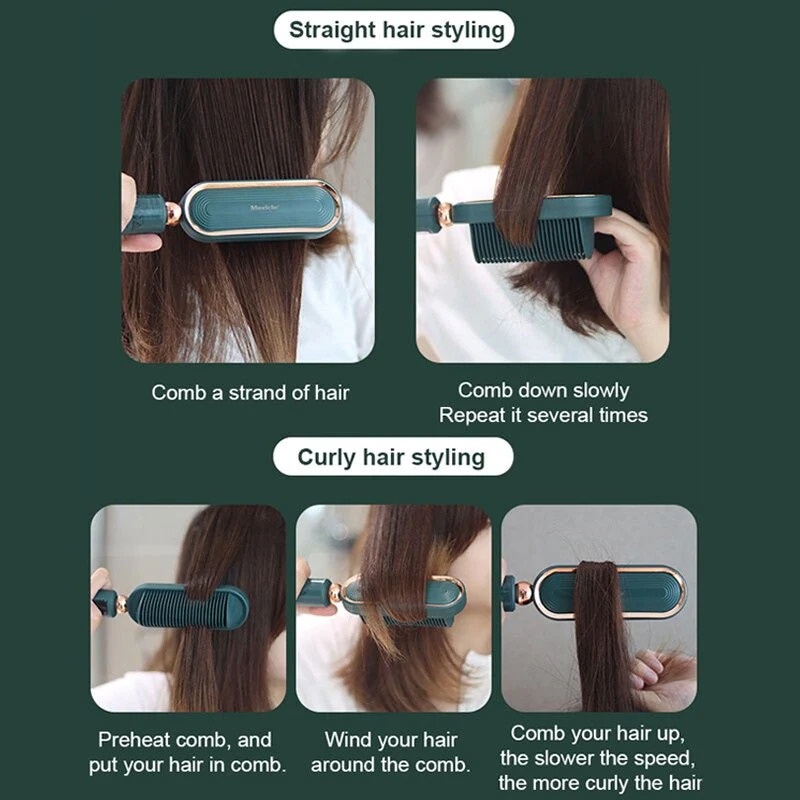 CATOKAN PELURUS RAMBUT 2IN1 STRAIGHTENER COMB HAIR STLYLIST