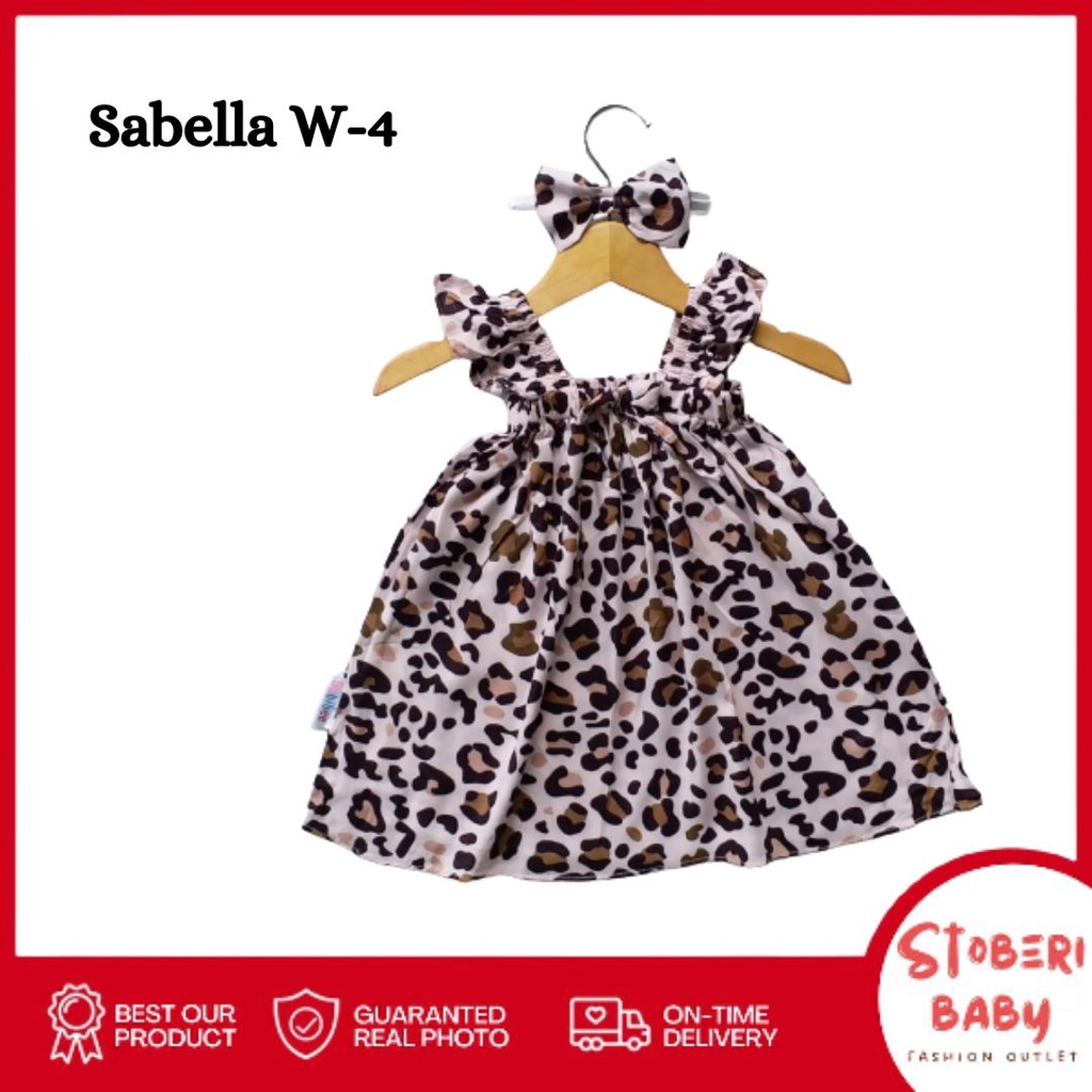 stoberi baby - BBB DRESS SABELLA dress anak perempuan bayi motif bunga lucu free headband