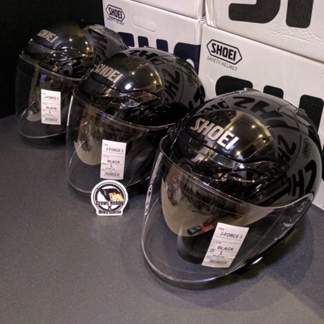 HELM COPY SHOEI JF3 J-FORCE 3 Solid Black Gloss