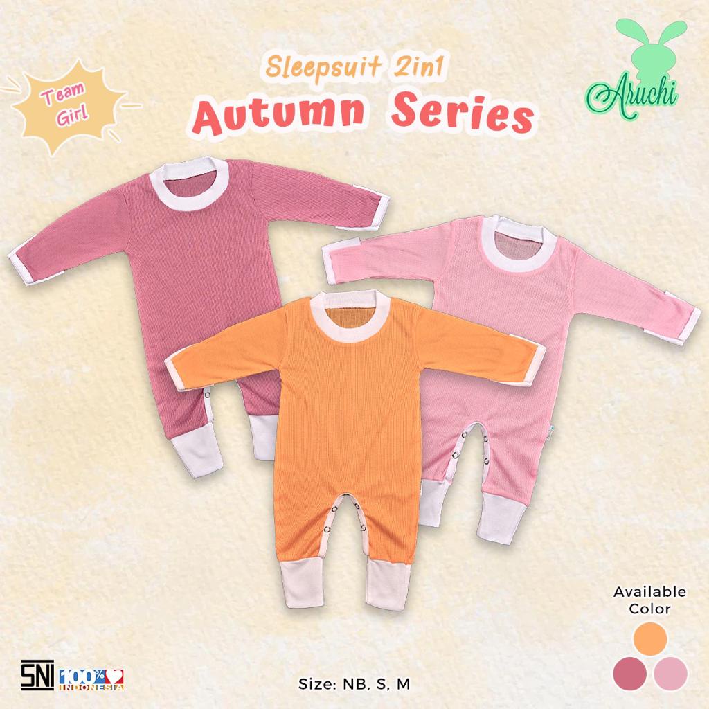 Aruchi Baby Sleepsuit Polos 2in1 Buka Kaki - Jumpsuit Bayi/Jumper bayi