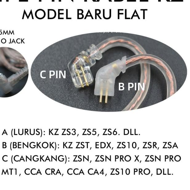 Kabel KZ Copper with Mic Kabel KZ ZSN PRO X KZ ZST X KZ Cable with Mic - Tipe B NEW