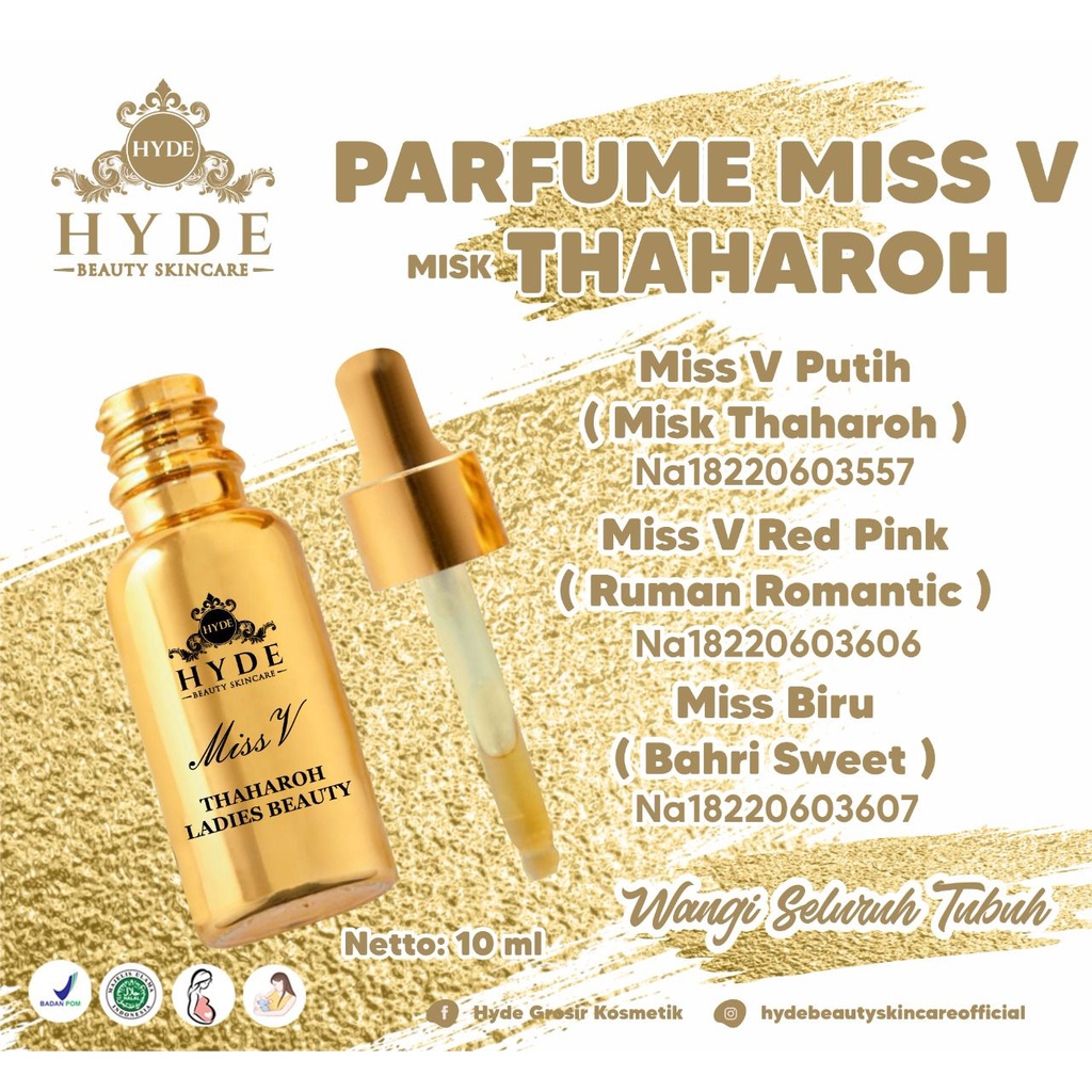 Misk Thaharah BPOM Hyde Beauty isi 10ml (parfum miss v) BEST SELLER