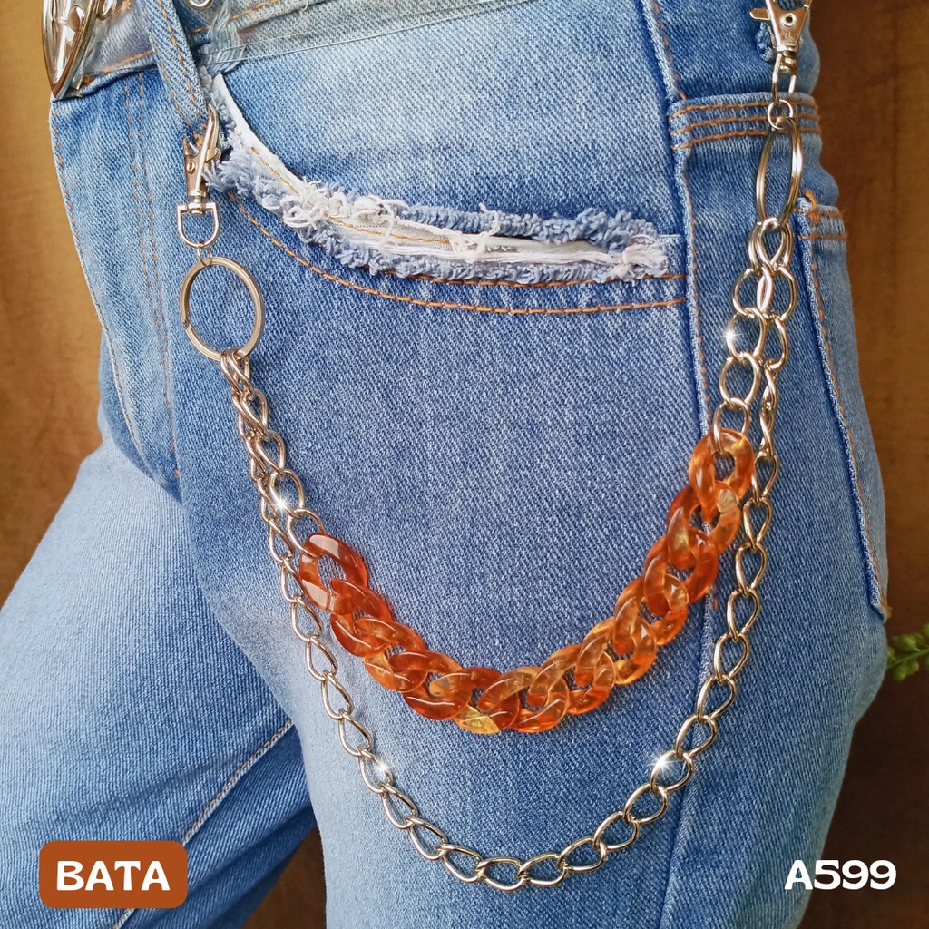 Rantai Celana - Chain Belt Gesper Ikat Pinggang 2 Layer Estetik - A599