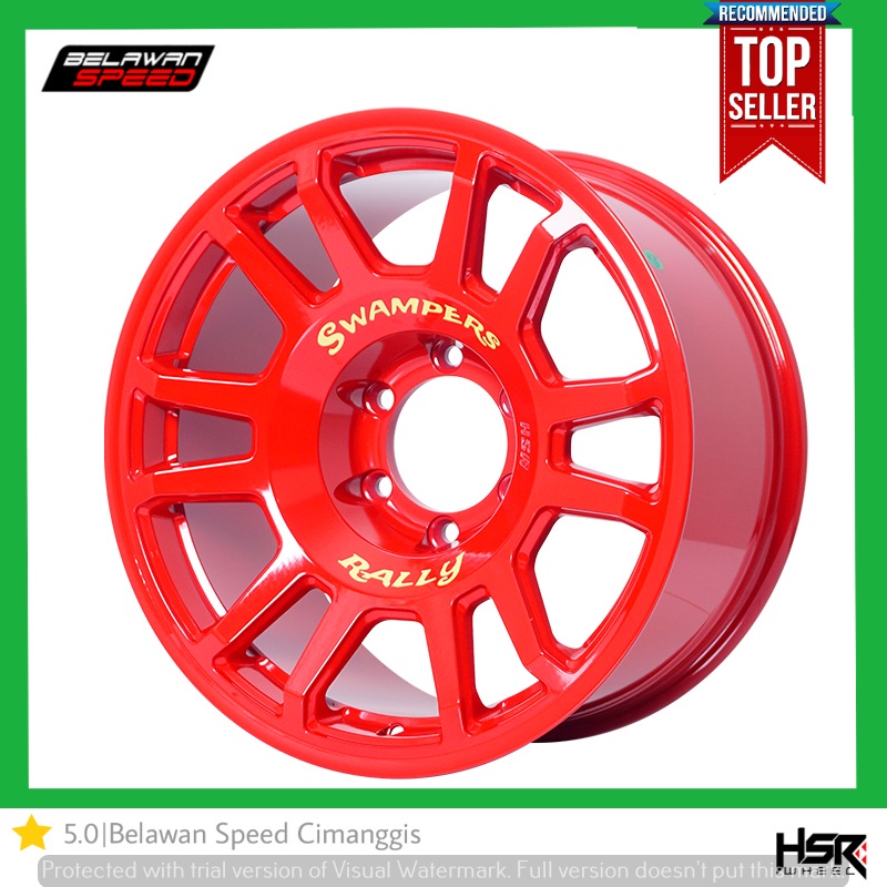 PELAK VELG RACING OFFROAD MOBIL FORTUNER NEW RING 18 HILUX DOUBLE PAJERO HSR SWAMPER R18 RED