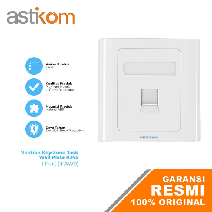 Vention Keystone Jack Face Place LAN RJ45 Wall Plate IFA IFB IFC