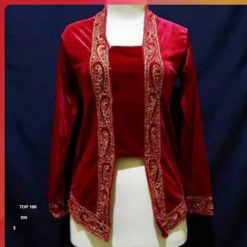 Kebaya Kutu baru bludru Kebaya Bludru