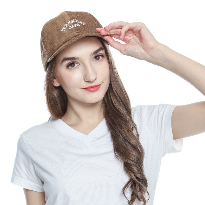 Topi Visors Pendek Corduroy Pria/Wanita - Short Cap Visors