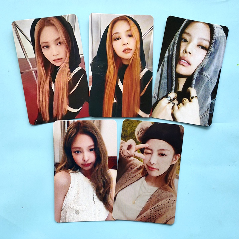 5pcs / set Kartu Pos Foto Kpop BLACKPINK LISA JENNIE JISOO Untuk Koleksi