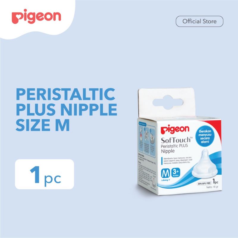 PIGEON Peristaltic Plus Nipple 1 Box M/ Dot Bayi