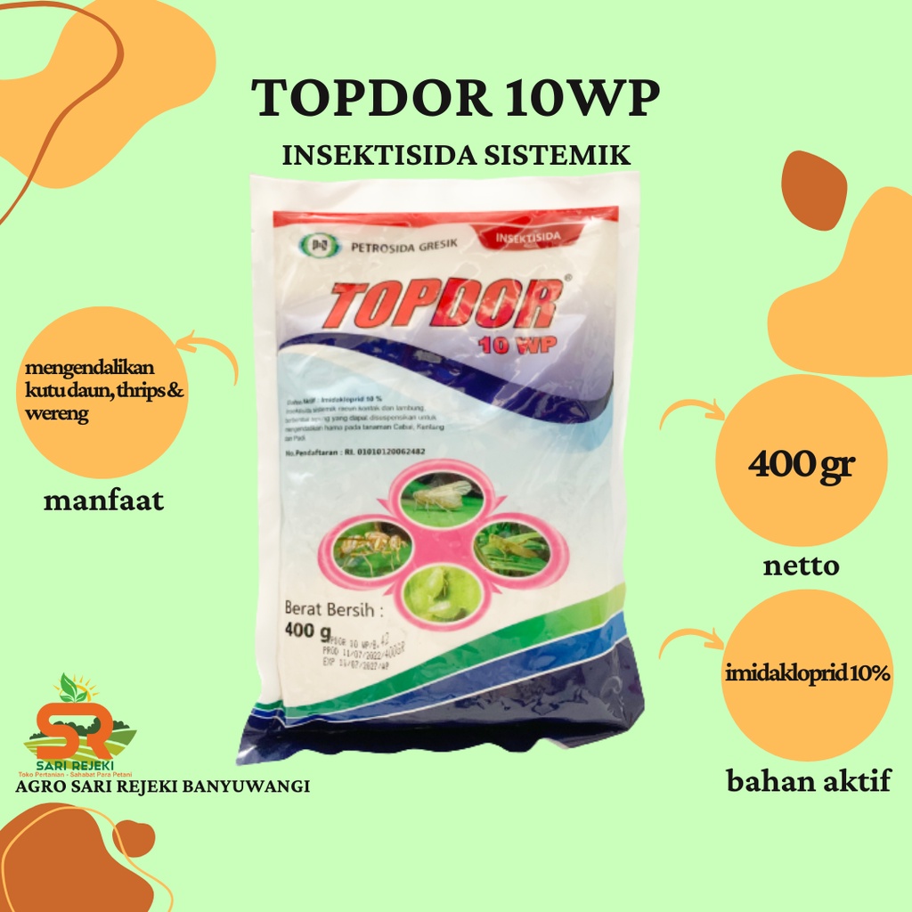 TOPDOR 10WP 400GR INSEKTISIDA SISTEMIK IMIDAKLOPRID