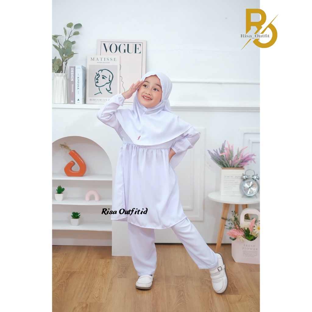 Setelan Anak Perempuan / Setelan Crinkle / Gamis Anak Perempuan Terbaru 2023 / Fashion Anak Cewek / Karina Kids Set