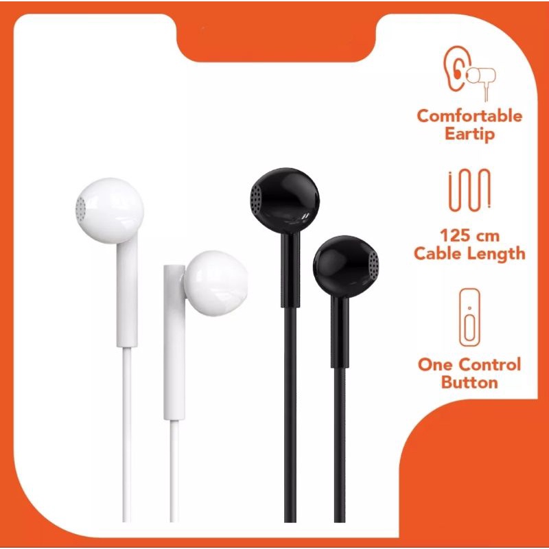 HEADSET / EARPHONE 3.5MM KABEL 125CM  + MIC OLIKE OH-W3